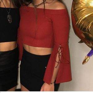 Long sleeve red shirt